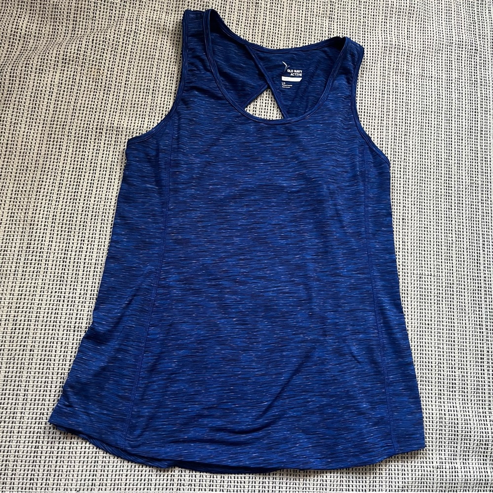 OLD NAVY Women's Blue Active Wear Tank Top Size L